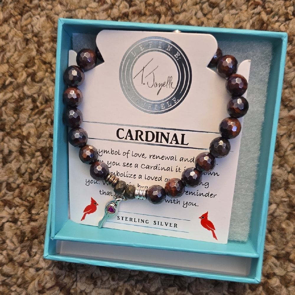 T. Jazelle Garnet Cardinal SS Stretch Bracelet